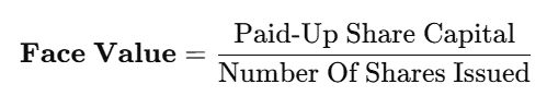 How To Calculate Face Value Of Share