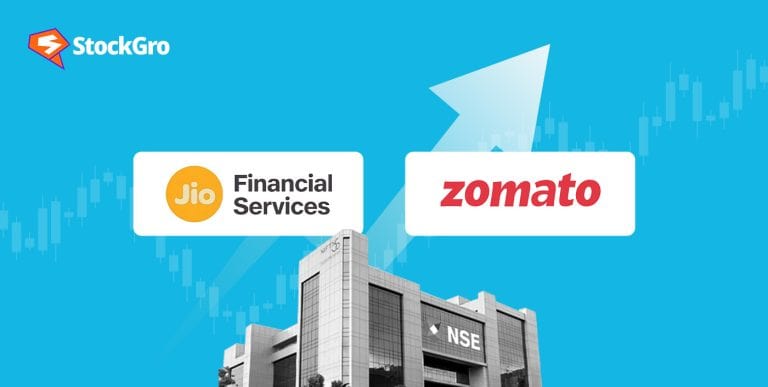 Zomato and Jio Financial shares inclusion in Nifty 50