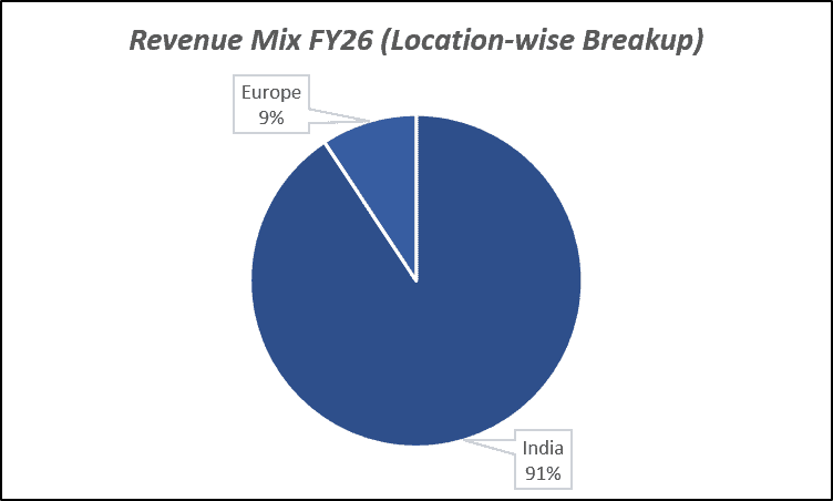 Geography wise revenue of Sandhar Technologies Ltd.