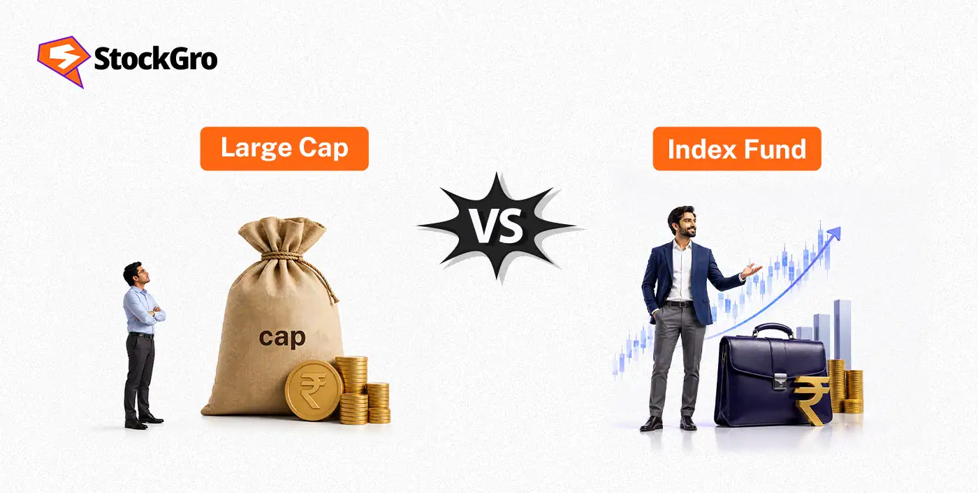 large cap vs index fund