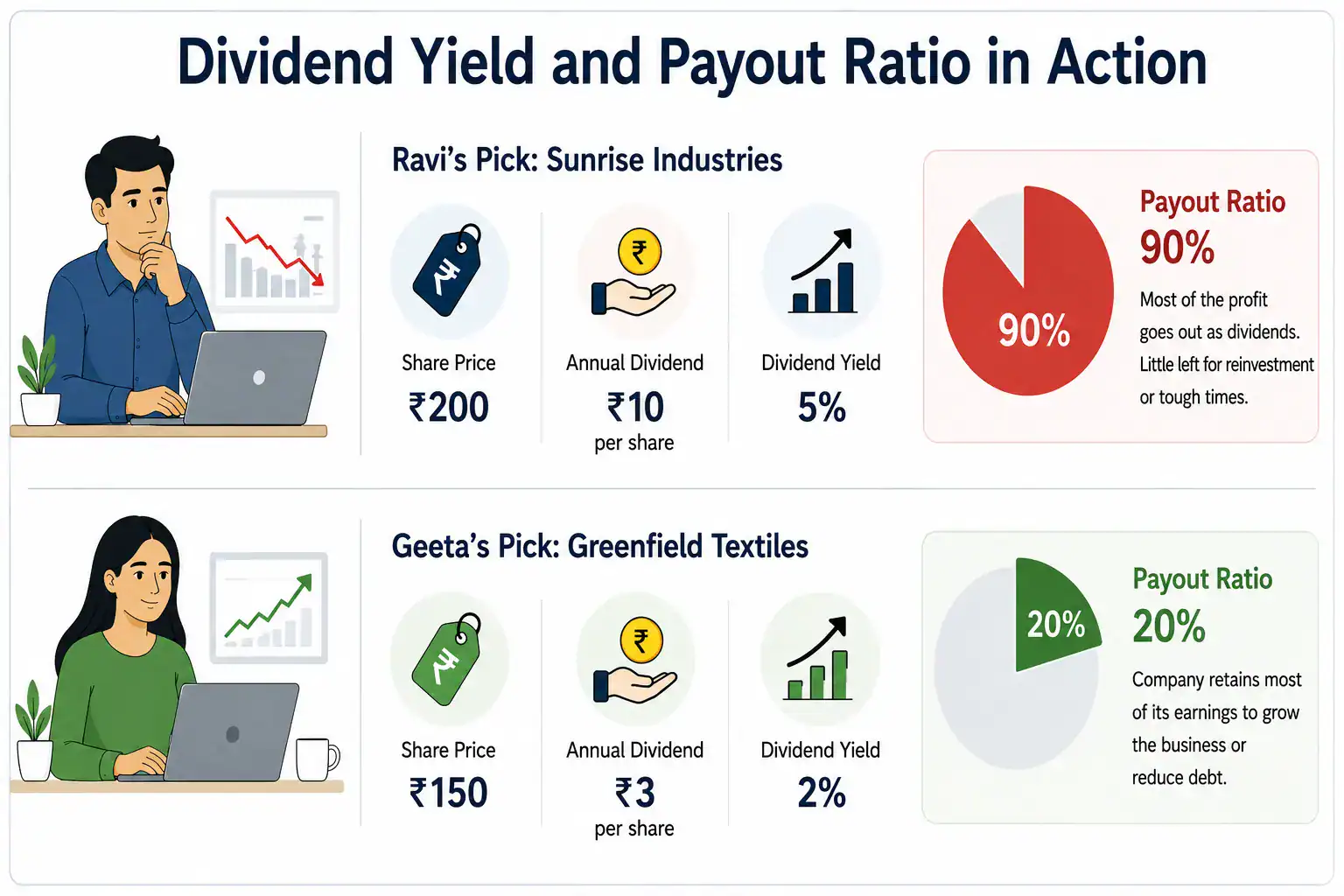 Dividend yield payout ratio example