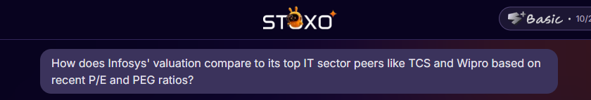 how Stoxo helps in peer comparison