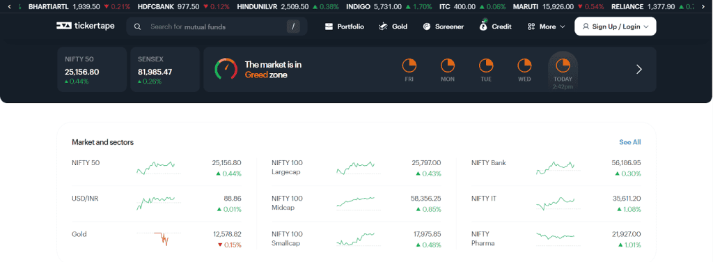 glimpse at the app interface and its layout
